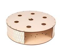 Kitten Game Box - Interactive Wooden Maze Toy, Cat Puzzle Activity | Solid Enrichment Play Unit, Durablle Catch Design With Multiple Holes For Bedroom Living Room Outdoor Floor Balcony Indoor Use