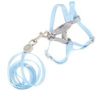 Kitten Harness and Leash Set with Adjustable Quick on Fit | Polyester and Metal Build, Dual Ring Design with Long Leash, for Vet Visits and Crowded Trail Use