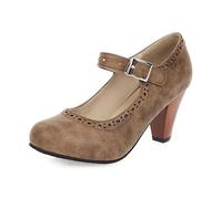 Kitten Heel Shoes for Women Round Toe Sturdy Build High Construction Traditional Silhouette Classic Design Daily Wear Professional Setting