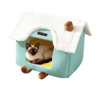 Kitten Home - Covered Cat Bed For Small Dogs & Kittens - Covered Cat Bed | Plush Winter Enclosed House With Removable Pad | Foldable Cōzy Pet Nest For Indoor Sleeping, Bedroom