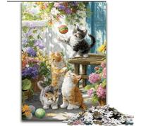 Kitten in The Garden 1000 Piece Jigsaw Puzzles for Adults & Teens, Toys Educational Games Stress Relieving Secret Santa Gifts for And Age 14 (50x75cm)