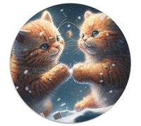 Kitten in The Snow 1000 Piece Puzzle Jigsaw Puzzles for Adults Perfect for Teenagers, Family Bonding, Brain Teaser & DIY Home Decor Gift 67.5x67.5cm
