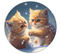 Kitten in The Snow 1000 Piece Puzzle Jigsaw Puzzles for Adults Perfect for Teenagers, Family Bonding, Brain Teaser & DIY Home Decor Gift 67.5x67.5cm