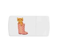 'Kitten in Wellington Boots' Pill Box with Tablet Splitter (PI00035067)