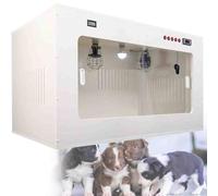 Kitten Incubator, Pet Brooder with Ceramic Heating Lamp and Vents, Breathable Nursery for Puppies and Kittens, Ideal for All Critters, 80x50x50cm