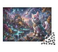 Kitten Jigsaw Puzzle for Game 1000 Pieces Galaxy Castle Beginners Puzzle Starters Anxiety Relief Secret Santa Gift 38x26cm/1000pcs