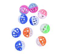 Kitten Jingle Toy Set - Ten Rolling Bell Balls, Hollow Grid Design, Bat Movement, Classic Designs | Playtime Activity Toy for Cats, Kittens, Small Animals, Hunting, T