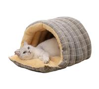 Kitten Kennel in the Shape of a Den, Comfortable, Removable and Washable, Domed Cat Bed with Semi-Closed Design and Two-Way Opening | for Puppies, Kittens, Small Animals, Corner and in