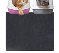 Kitten Litter Box Mat, Machine Washable Litter Trapping Floor Pad with Quick Absorption and Odor Control, Non-Slip Pet Mats for Waste Containment Near Boxes, Living Room, Balcony