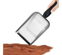 Kitten Litter Scoop - Non-Stick Deep Shovel for Litter Box Cleaning, Ergonomic Pooper Scooper for Kitty Waste | Fine Sand Filter Scoop with Curved Handle Design, Pet Litter Sifter for Efficient Clean