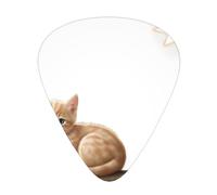 Kitten looking at the stars Printed pick set - 12 pieces, thin, medium and thick guitar picks, suitable for guitar, bass, electric guitar and ukulele
