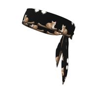 Kitten Looking at The Stars Sweat-Absorbing Sports Headband, Non-Slip and Adjustable, Running, Basketball, Yoga Sports Headband