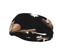 Kitten Looking at The Stars Yoga Sports Fitness Headband, Unisex Running Basketball Elastic Headband, Sports Sweat-Absorbing Band,