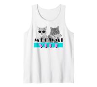 Kitten Meowmi Vice 80s Miami Funny Cat Lover Tank Top