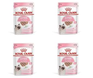 Kitten Mousse in Sauce Wet Food for Cat Puppies 4 x 12 x 85 g | Royal Canin Complete feed for the 2nd Growth phase to 12. Month | Vitamin E, Vitamin C and DHA | Twin Pack