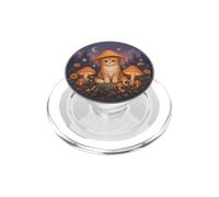 Kitten Mushroom Cap Glowing Firefly Crescent Moon Fairycore PopSockets PopGrip for MagSafe