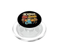 Kitten My Swole On Funny Workout Weightlifting Quote Cat PopSockets PopGrip for MagSafe