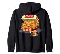Kitten Nuggets Food Pun Cat Lover Gift Chicken Nuggets Zip Hoodie