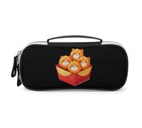 Kitten Nuggets Food Pun Cat Pencil Case Portable Makeup Bag Organizer Pencil Pouch Cosmetic Bags for Women