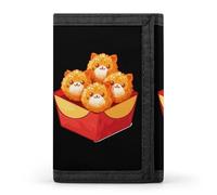 Kitten Nuggets Food Pun Cat Trifold Wallets Slim Coin Purse Credit Card Holder Wallet Money Clip for Women Men