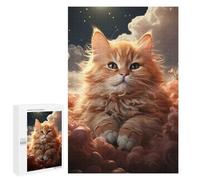 Kitten On Fluffy Clouds Adult Tabletop Puzzle, 1000 PCS - Family Puzzle Night, with A Decorative Finished Picture