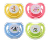 Kitten Pacifier - 4 Pieces Silicone Suckling Soother for Teething Comfort, Chewing Fun with Calming Function, Pet Chew Toy for Kitten Development, Exercise and Stress Relief, Cute Pattern, 5cm