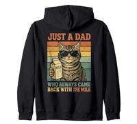 Kitten Papa Just A Dad Who Always Came Back With The Milk Zip Hoodie