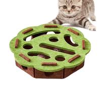 Kitten Pet Maze Digging Holes Felt Box, Felt Puzzle Box, Cat Enrichment Toy, Bell Stimulation, Multi-Level Design, Green, For Enrichment Mental Stimulation Scratching Exercise Hunting