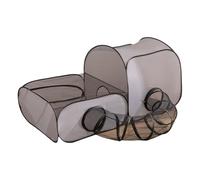 Kitten Playpen Indoor | Portable Cat Playpen with Surround Tunnel - Oxford Foldable Play House Fence Breathable Mesh Pet Tent for Yard Backyard Garden
