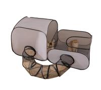 Kitten Playpen Indoor,Portable Cat Playpen with Surround Tunnel - Portable Foldable Fence with Tunnel Oxford Play House Pet Tent for Kitten Dog Bunny