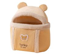 Kitten Plush Backpack Warm Carrier Chest Bag Breathable Small Dogs Kitten Winter Outdoor Carrying Case Travel Supply Carrier Backpack Pet Supply For Carrying Bag
