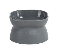 Kitten Raised Bowl - 10 Degree Tilted Kitten Puppies Dainty Bowl, Double-Sided Feeder, Marble Finish Raised Twin Bowl Design to Reduce Strain, Promotes a Comfortable Eating