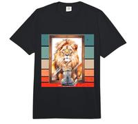 Kitten Reflection Lion Mirror self-Perception Inner Strength Comfort Colors Adult Heavyweight T-Shirt
