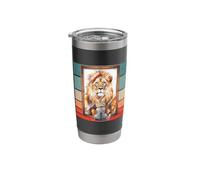 Kitten Reflection Lion Mirror self-Perception Inner Strength Stainless Steel Insulated Tumbler