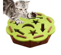 Kitten Scratching Board Box - Tinkling Sound Spheres, Non-Slip Corrugated Texture Emery Surfaces Pad, Hidden Treats Foraging Slot | Living Room Sofa Protection Ground Claw Smoothing Play Mat