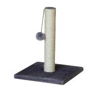 Kitten Scratching Post - 38CM Vertical Cat Scratcher Tower - Compact Sisal Post for Claw Relief & Healthy Play - Sturdy Base for Kittens & Small Cats - Neutral Black/Grey Design for Any Home_GREY