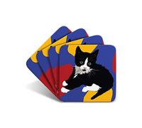 Kitten - Set of 4 Coasters - Leslie Gerry Animal Gifts