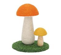 Kitten Sisal Rope Post Scratch Claws Cat Toy Mushroom Shape for Cat Grabbing Protect Your Furniture
