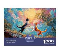 Kitten Sits in The Garden 1000 Piece Sturdy Cardboard Jigsaw Puzzles Kitty Vibrant Imagery Creative Game Puzzles As Home Decoration70x50cm/1000pcs