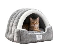Kitten Sleeping Hat - Comfortable Covered Pet Dome with Washable Mat, Calming Nest for Small Cats, Breathable Felt Retreat for Napping Comfort | Outdoor Patio Balcony Placement