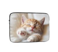 Kitten Sleeps Laptop Case 10 inch Shockproof Protective Notebook Case Water Resistant Computer Bag Carrying Computer Bag Portable Laptop Sleeve Briefcase for Men Women