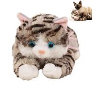 Kitten Stuffed Animal - Huggable Soft Doll with Sound - Black Striped Plush Cat Stuffed Doll,for Home Bedroom Living Room Sofa Boys Girls Teens Adults Collectors