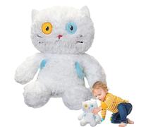 Kitten Stuffed Animals, Plush Cat Toy - Fabric Cat - Head Rotatable Plush Kitten Toy Throw Cushion, Vivid Funny Plush for Home Bedroom Sofa