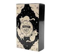 Kitten Tarot Deck, Fortune Telling Board Game Cards, Divination Tools Set, Excellent Card Stock Smooth Texture Easy Shuffle Sturdy Design Compact Size for Party Playing Fate Divination English Version