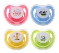 Kitten Teething Toys, Dog Pacifier 4Pcs Food-Grade Safe Puppy Teething Toys with Lid Cute Chewable Kitten Pacifier Soothing Essential Pet Supplies