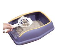 Kitten Toilet Box - Elegant Household Waste Container, Modern Cat Litter Box | Elegant Design Cat Crate, Pet Toilet Easy to Clean with Pa