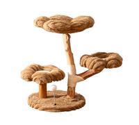 Kitten Tower, Indoor Pet Activity Furniture Play with Interactive Toy, Tree Shaped Cat Activity Center for Small To Medium Cats(Brown)