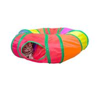 Kitten Tunnel - Durable Fabric for Cat Tunnel | Foldable Tube Toy Cat | Colorful Play Area with Hanging Bullet | Interactive Tunnel for Indoor Chat, Living Room, Came