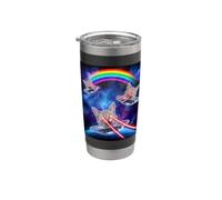 Kitten UFO Funny Laser Cat Eyes Cute Space Cats Lover Stainless Steel Insulated Tumbler