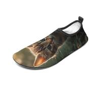 Kitten Walking on The Grass Water Shoes for Men Women, Lightweight Stretch Swim Shoes with Anti-Slip Rubber Sole, Quick-Dry Aqua Socks for Pool, Beach, Surfing, Style, 4 Women/4 Men
